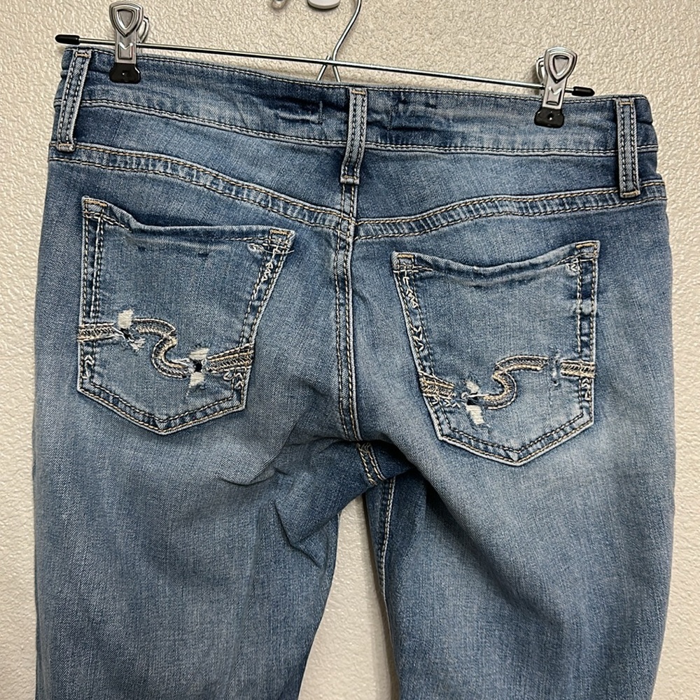 Silver Boyfriend Jeans - Picture 2 of 6
